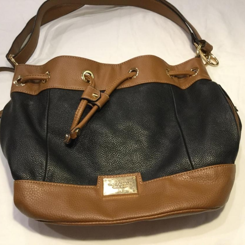 Tignanello over the shoulder bucket leather purse